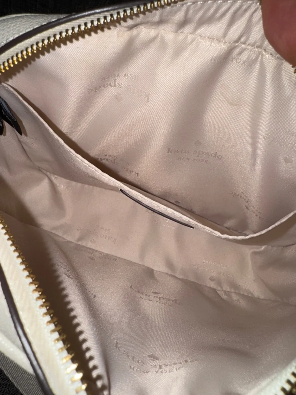 kate spade Bag Oh Snap Straw Camera Logo Woven Cream Crossbody